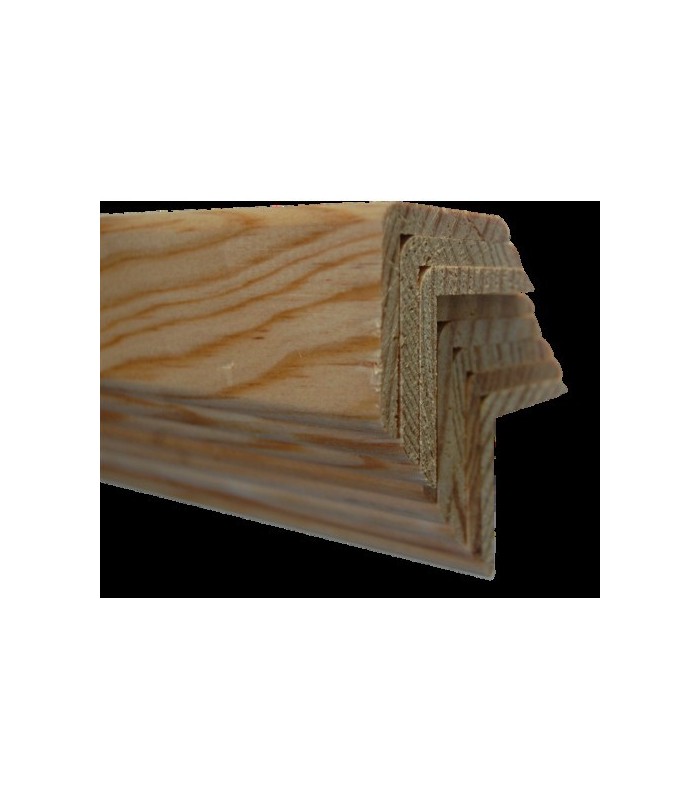 Perfis Cantoneira em Pinho 2400x36x5mm - Pack de 8