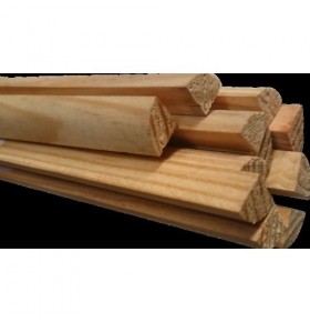 Perfis Moldura - 1/4 Cana em Pinho 2400x12x12mm - Pack de 12