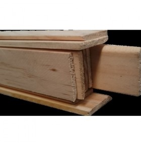 Perfis Tapa Junta em Pinho Nórdico 2400x35x5mm - Pack de 12