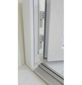 Porta Exterior PVC Vidro Duplo Fosco 80x200cm Esquerda