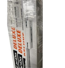 Porta Exterior PVC Meio Vidro Fosco 90x200cm Esquerda