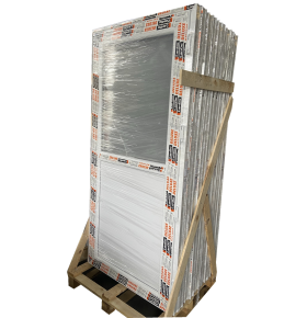 Porta Exterior PVC Meio Vidro Fosco Esquerda - Por Medida