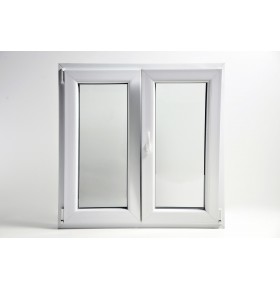 Janela PVC Oscilobatente 118x110 cm com Vidro Duplo | Cando