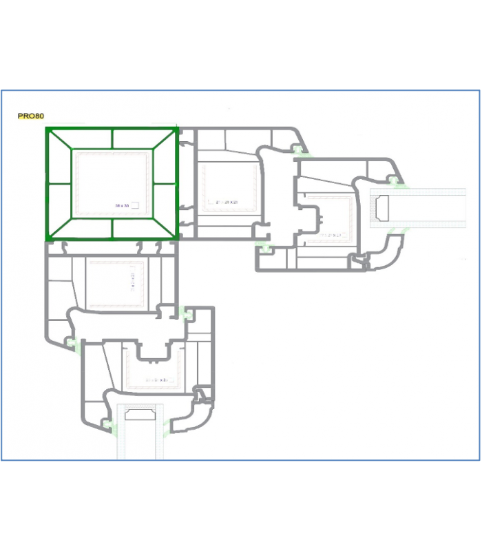 Viga em PVC para Janelas e Portas 7x7x220cm