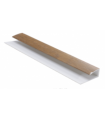 Perfil Remate PVC para Lambri Nogueira 290x2x1cm - Pack de 2