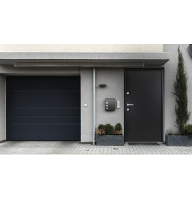 Porta Exterior Metal Smooth Antracite 98x208cm Direita