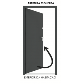 Porta Exterior Metal Smooth Branca 98x208cm Esquerda