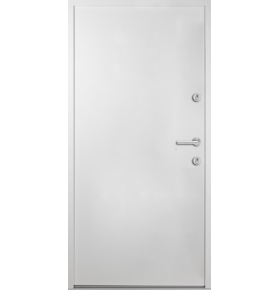 Porta Exterior Metal Smooth Branca 98x208cm Esquerda