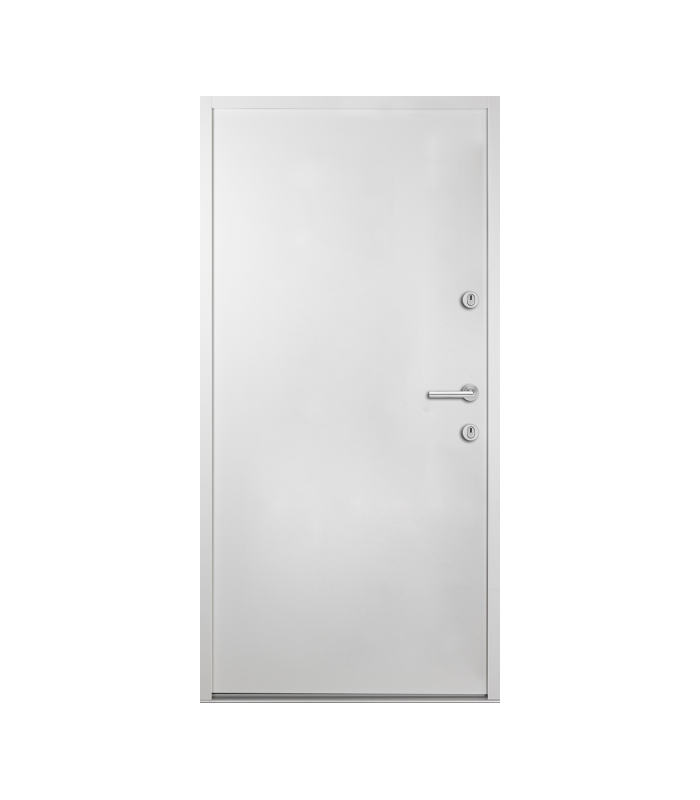 Porta Exterior Metal Smooth Branca 98x208cm Esquerda