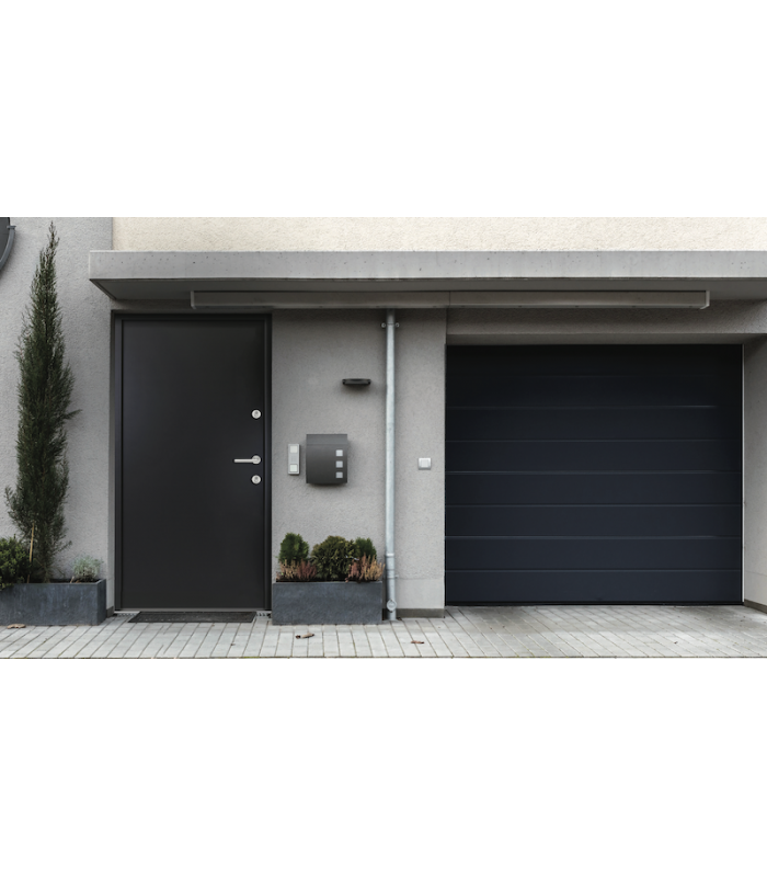 Porta Exterior Metal Smooth Antracite 90x200cm Esquerda