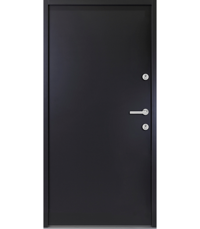 Porta Exterior Metal Smooth Antracite 90x200cm Esquerda