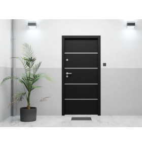 Porta Exterior Metal 4Line Antracite 98x208cm Direita