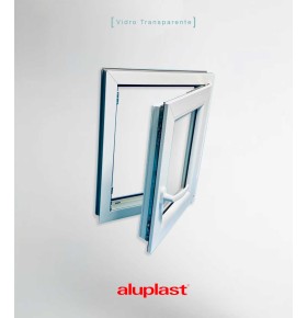Janela PVC 70x100 cm Oscilobatente vidro duplo | Aluplast A+