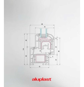 Janela PVC 70x100 cm Oscilobatente vidro duplo | Aluplast A+