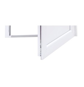 Porta Exterior PVC Meio Vidro Fosco 90x200cm Esquerda