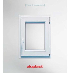 Janela PVC 80x100 cm Oscilobatente vidro duplo | Aluplast A+
