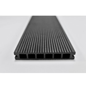 Deck em Compósito Cinza Alveolar 220x16x2,4cm | Pavimento Exterior WPC