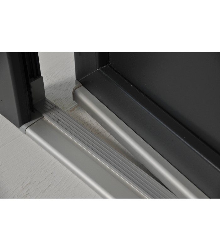 Porta Exterior PVC Vidro Fosco Antracite Direita -  Por Medida