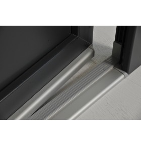 Porta Exterior PVC Vidro Fosco Antracite Esquerda - Por Medida