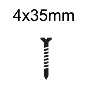 Parafuso para Fixação para Revestimento Ripado Exterior Le Mur 4x35mm (50 Unidades)