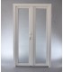 Porta Exterior Dupla PVC Vidro Transparente 200x200cm Esquerda