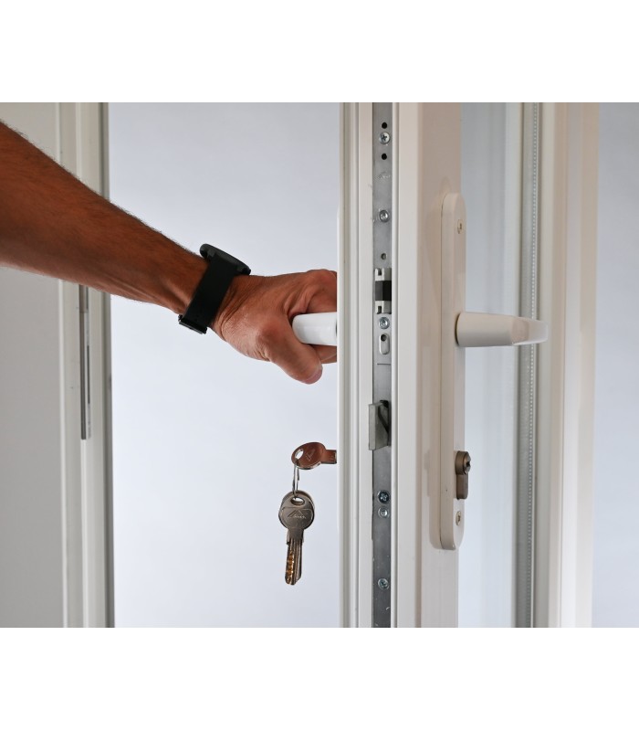 Porta Exterior Dupla PVC Vidro Fosco 150x200cm Esquerda