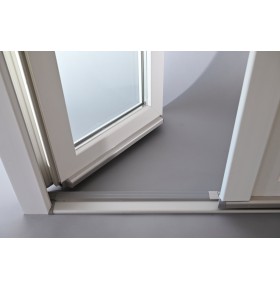 Porta Exterior Dupla PVC Vidro Fosco 200x200cm Esquerda