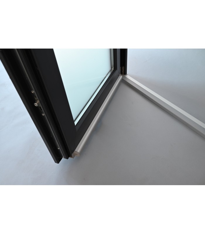 Porta Exterior PVC Vidro Fosco Antracite Direita -  Por Medida