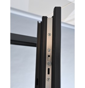 Porta Exterior PVC Vidro Fosco Antracite Esquerda - Por Medida