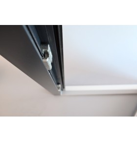 Porta Exterior PVC Vidro Fosco Antracite Esquerda - Por Medida