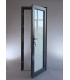 Porta Exterior PVC Vidro Fosco Antracite Esquerda - Por Medida