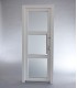 Porta Exterior PVC Vidro Fosco H3 Por Medida Branca Esquerda