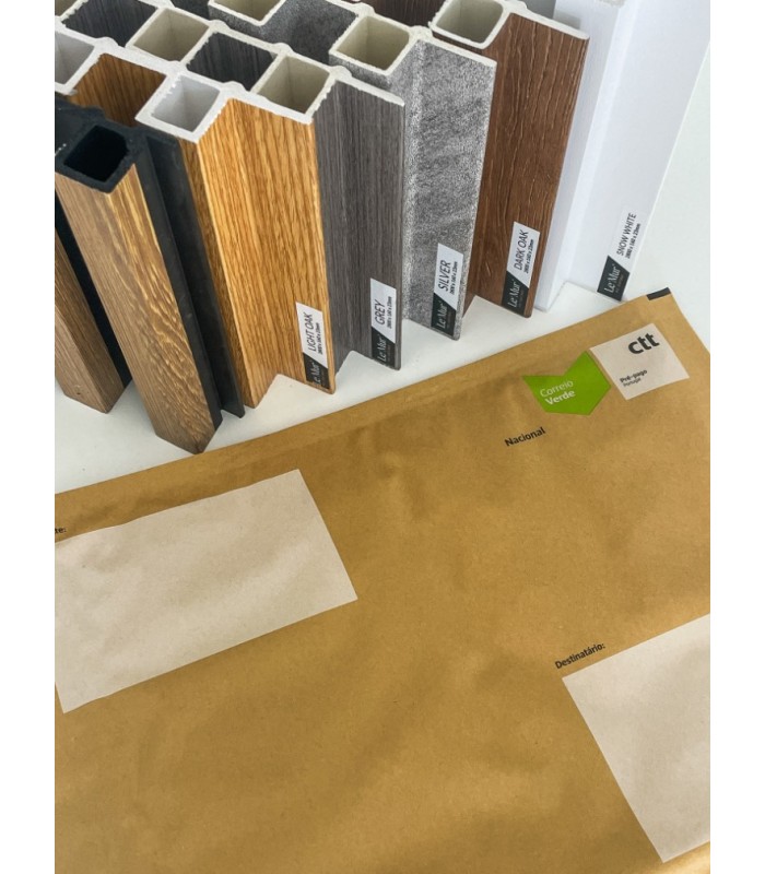 AMOSTRA - Revestimento Ripado Le Mur Carvalho Escuro (17x14cm)