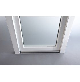 Porta Exterior Aluplast PVC Vidro Fosco 90x200cm Branca Esquerda