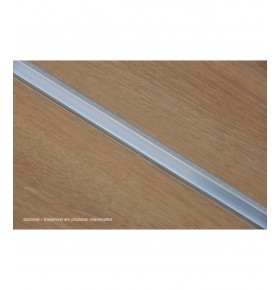 Perfil de Transição Alumínio Revestido Carvalho Fumado