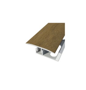 Perfil de Transição Alumínio Revestido Carvalho Fumado