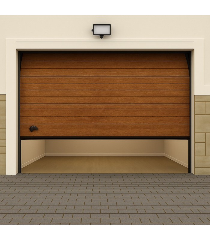 Portão de Garagem seccionado com motor e dois comandos