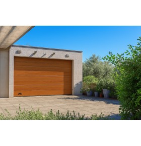 Portão de Garagem seccionado com motor e dois comandos