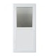 Porta Exterior PVC Meio Vidro Fosco 90x200cm Esquerda